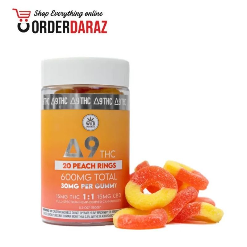 Delta-9 Peach Ring Chews : Delicious THC Gummies in Pakistan