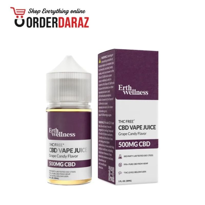 Erth Welness Erth Hemp Grape Candy CBD Vape Juice 500mg - 1000mg In Pakistan
