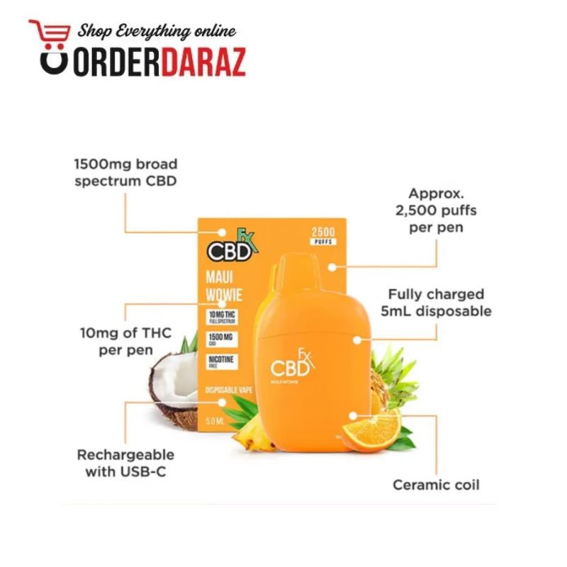 Maui Wowie THC Vape Pen 1500mg CBD + 10mg THC Price In Pakistan