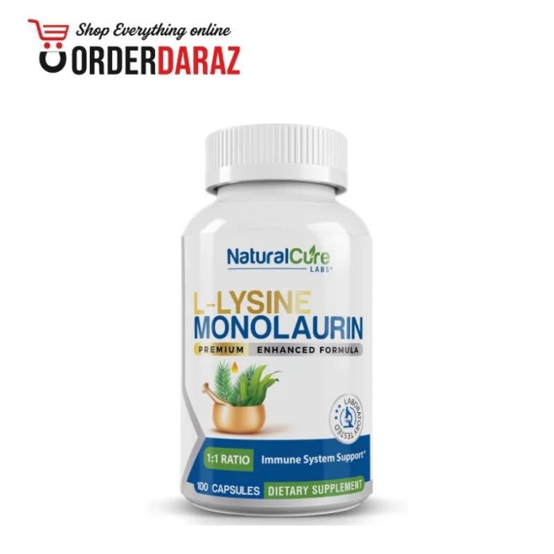 Natural Cure Labs L-lysine + Monolaurin 600mg Capsules In Pakistan