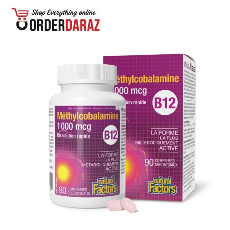 Natural Factors Vitamin B12 1000 mcg (Methylcobalamin), 90 Ct Price In Pakistan