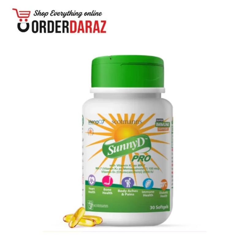 Scotmann SunnyD Pro (Vitamin D3 + K2), 30 Ct Price In Pakistan