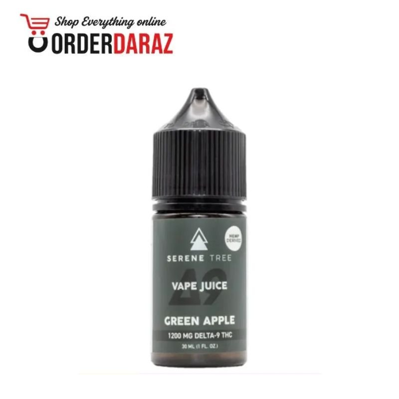 Serene Tree Delta-9 THC Green Apple Vape Juice 1200mg