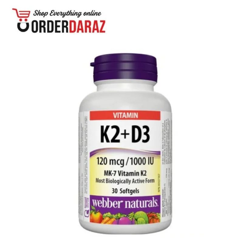 Webber Naturals Vitamin K2 + D3, 30 Ct Price In Pakistan