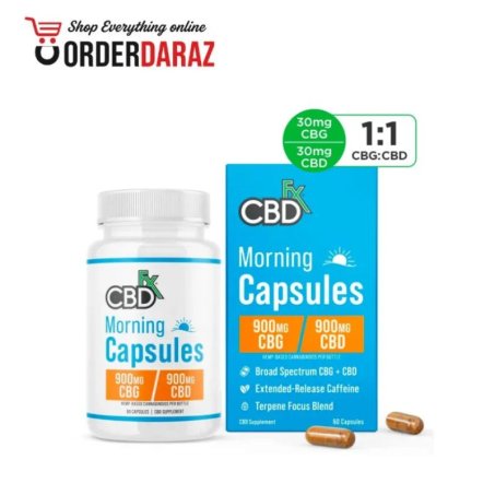 CBD + CBG Morning Capsules For Energy & Focus 900mg Price In Pakistan